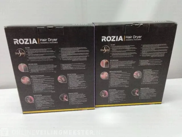 2 haardrogers rozia, hc8160, zwart/rood - afbeelding 3 van  3