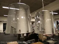 2 hanglampen met kroonluchter transparant - afbeelding 6 van  10