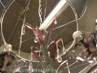 2 hanglampen met kroonluchter transparant - afbeelding 9 van  10