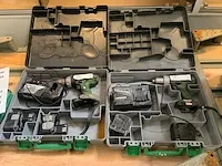 2 hitachi ds 14 dbl 2 boormachines - afbeelding 1 van  3