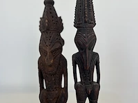 2 houten sepik beeldjes, papoea nieuw guinea, te dateren midden 20e eeuw - afbeelding 7 van  7