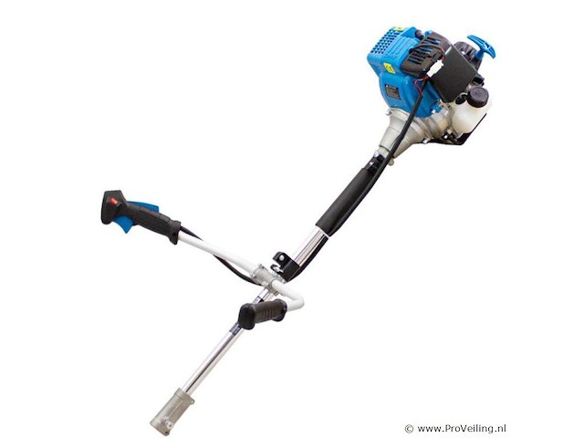 2-in-1 benzine bosmaaierset / grastrimmer / trimmer met draadkop - 31 cm - 4-takt - blauw - afbeelding 8 van  12