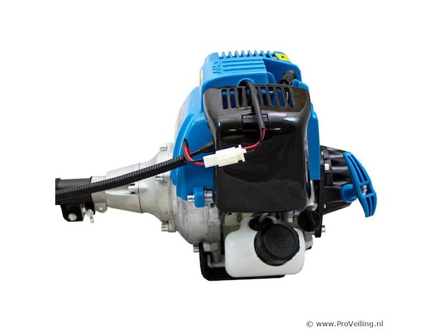 2-in-1 benzine bosmaaierset / grastrimmer / trimmer met draadkop - 31 cm - 4-takt - blauw - afbeelding 4 van  12