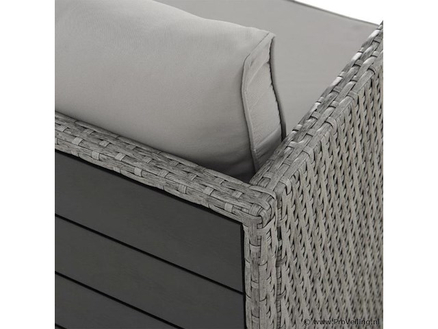 2 in 1 polyrotan loungeset jamaika - grijs - afbeelding 10 van  16