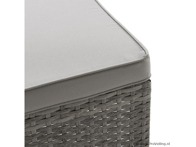 2 in 1 polyrotan loungeset jamaika - grijs - afbeelding 13 van  16