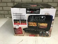 2 kamer airfryer maxmee, 11 liter, zwart - afbeelding 2 van  4