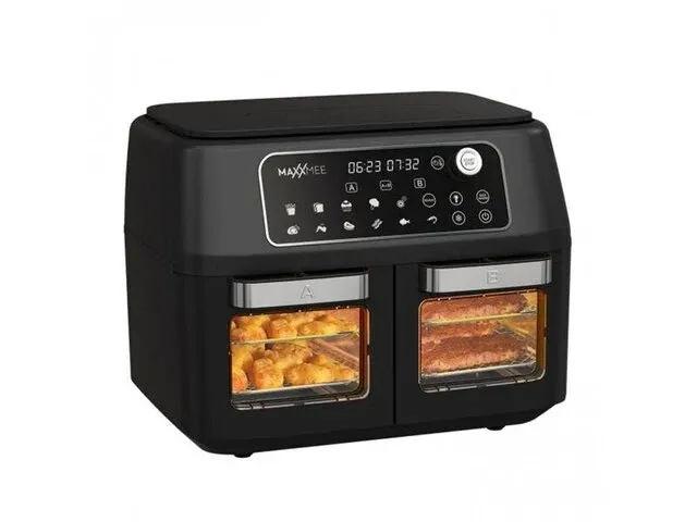 2-kamer airfryer maxxmee, 11 liter, zwart - afbeelding 2 van  3