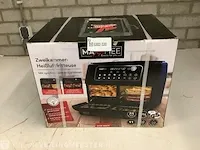 2-kamer airfryer maxxmee, 11 liter, zwart - afbeelding 2 van  3