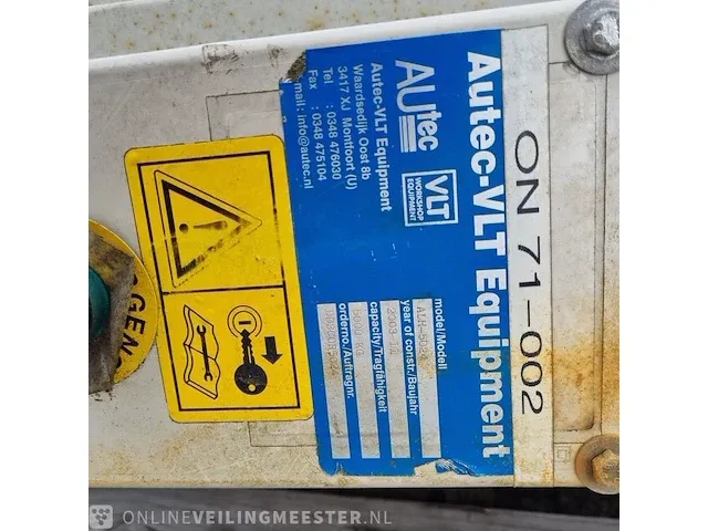 2-koloms hefbrug autec vlt, alh-5024, bouwjaar 2003 - afbeelding 2 van  10
