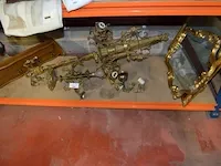 2 koperen lusters, 2 spiegels in vergulde kader - afbeelding 1 van  12
