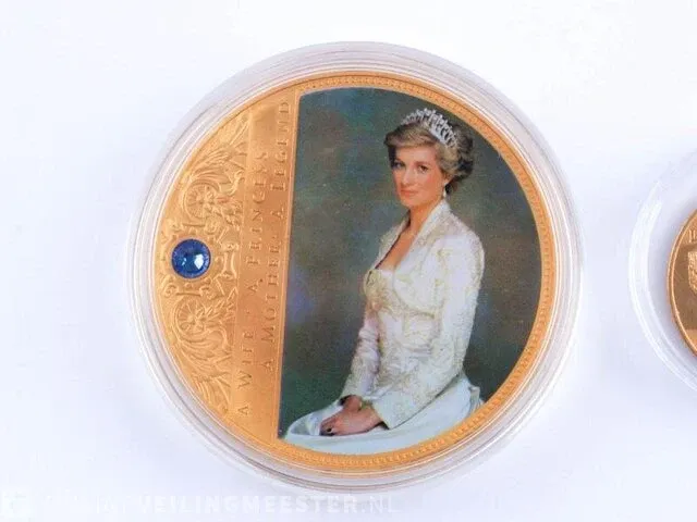 2 munten lady diana en nederland - afbeelding 2 van  7