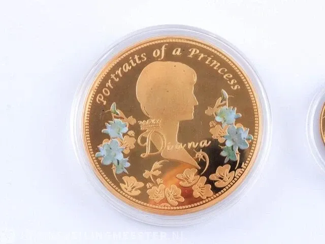 2 munten lady diana en nederland - afbeelding 5 van  7