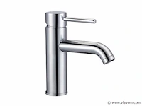 2-persoons badkamermeubel 100 cm hoogglans wit - incl. kranen - afbeelding 4 van  5
