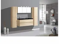2-persoons badkamermeubel 120 cm natural hout decor - incl. kranen - afbeelding 23 van  23