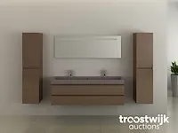 2-persoons badkamermeubel 150 cm taupe - incl. kranen - afbeelding 3 van  5