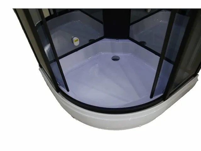 2-persoons badkamermeubel 180 cm hoogglans antraciet - incl. kranen - afbeelding 4 van  8