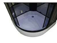 2-persoons badkamermeubel 180 cm hoogglans antraciet - incl. kranen - afbeelding 4 van  8