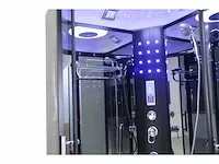 2-persoons badkamermeubel 180 cm hoogglans antraciet - incl. kranen - afbeelding 5 van  8