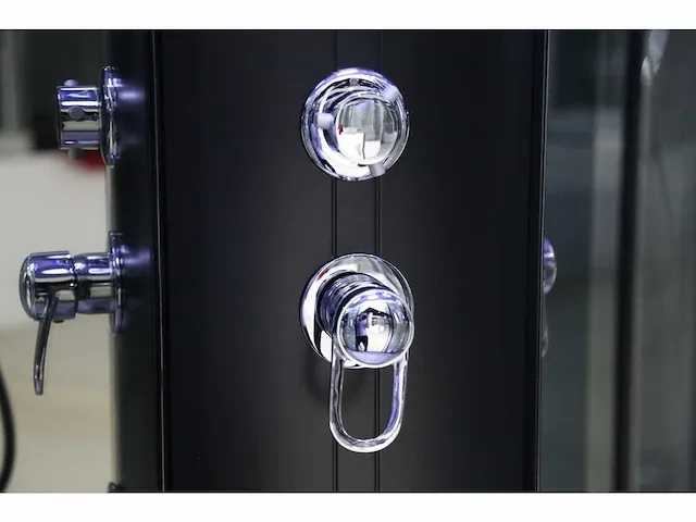 2-persoons badkamermeubel 180 cm hoogglans antraciet - incl. kranen - afbeelding 7 van  8