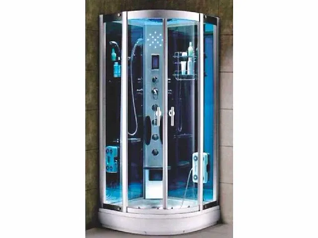 2-persoons badkamermeubel 180 cm hoogglans antraciet - incl. kranen - afbeelding 8 van  8