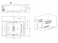 2-persoons inbouw massagebad (zwart of wit keuze) - afbeelding 7 van  16