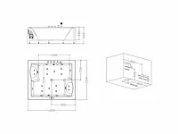 2-persoons inbouw massagebad zwart - afbeelding 12 van  13