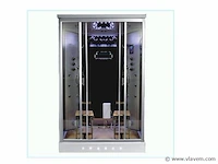 2-persoons stoomcabine - rechthoekig - zilver 140x90x215cm - afbeelding 2 van  3