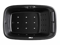 2-persoons vrijstaand massagebad mat zwart met bluetooth - afbeelding 10 van  10