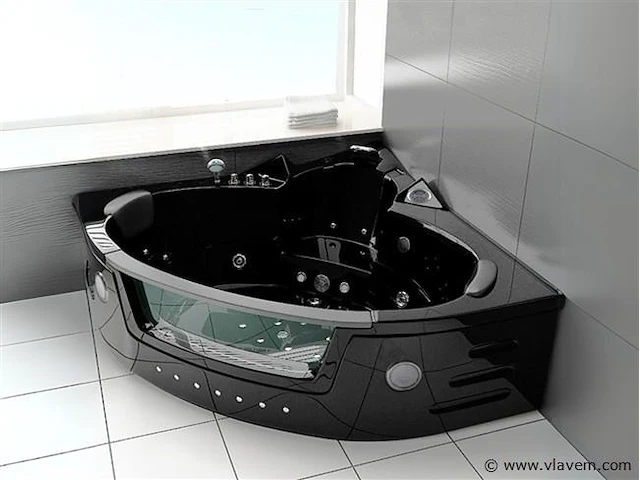 2 persoons whirlpool massagebad - hoekbad 1700x1700x620mm - afbeelding 1 van  3