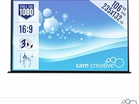 2 projectiescherm hd handbediend 235x132 16:9 106" sam creative, pshmy235132 - afbeelding 1 van  3
