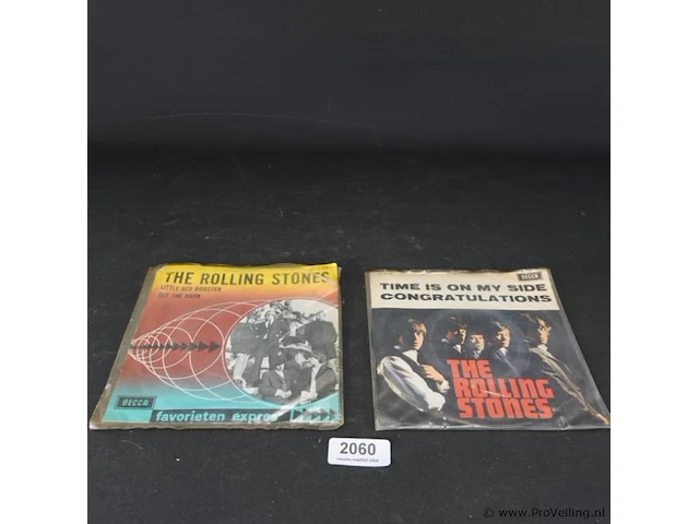 2 singels rolling stones in hoesjes - afbeelding 1 van  5