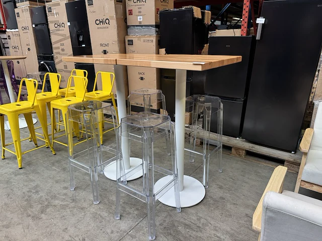 2 statafel met 4x design kruk - afbeelding 2 van  8