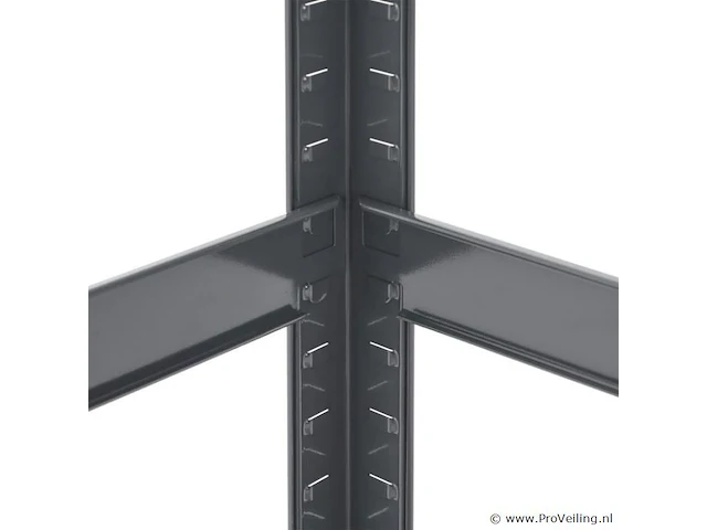 2 stuks magazijnstelling / opbergrek - easy - 160 x 80 x 40 cm - grijs - afbeelding 6 van  16