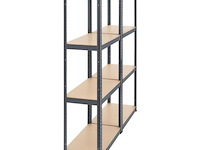 2 stuks magazijnstelling / opbergrek - easy - 160 x 80 x 40 cm - grijs - afbeelding 2 van  16