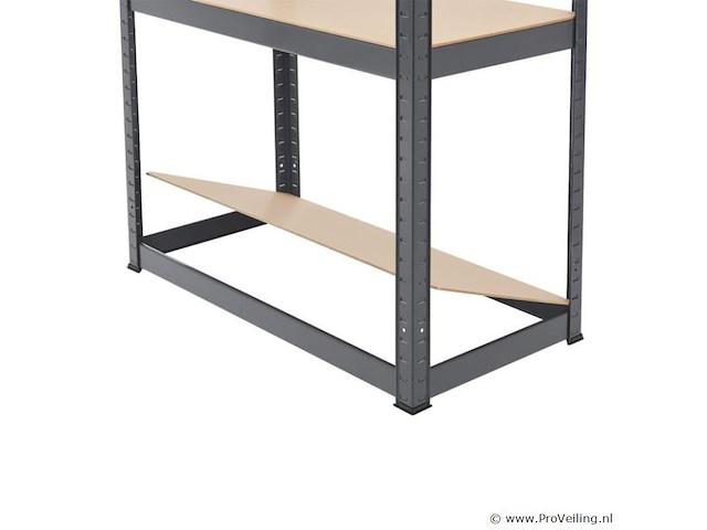 2 stuks magazijnstelling / opbergrek - easy - 160 x 80 x 40 cm - grijs - afbeelding 5 van  16