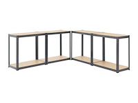 2 stuks magazijnstelling / opbergrek - easy - 160 x 80 x 40 cm - grijs - afbeelding 4 van  16