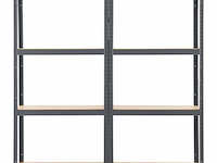 2 stuks magazijnstelling / opbergrek - easy - 160 x 80 x 40 cm - grijs - afbeelding 1 van  16
