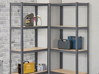 2 stuks magazijnstelling / opbergrek - easy - 160 x 80 x 40 cm - grijs - afbeelding 9 van  16