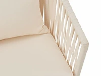 2 tuinstoelen met touwgaas - beige - incl. rug- en zitkussens - afbeelding 13 van  13