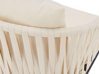 2 tuinstoelen met touwgaas - beige - incl. rug- en zitkussens - afbeelding 2 van  13