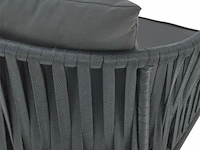2 tuinstoelen met touwgaas - donkergrijs - incl. rug- en zitkussens - afbeelding 2 van  13