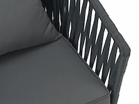2 tuinstoelen met touwgaas - donkergrijs - incl. rug- en zitkussens - afbeelding 13 van  13