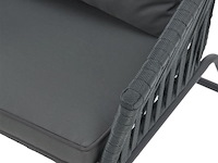 2 tuinstoelen met touwgaas - donkergrijs - incl. rug- en zitkussens - afbeelding 5 van  11