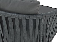 2 tuinstoelen met touwgaas - donkergrijs - incl. rug- en zitkussens - afbeelding 10 van  11