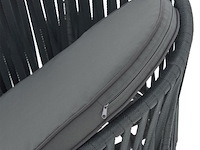 2 tuinstoelen met touwgaas - donkergrijs - incl. rug- en zitkussens - afbeelding 11 van  11