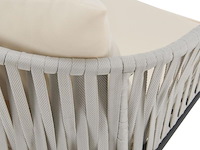 2 tuinstoelen met touwgaas - lichtgrijs - incl. rug- en zitkussens - afbeelding 2 van  13