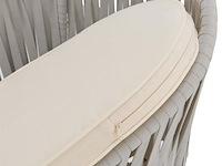 2 tuinstoelen met touwgaas - lichtgrijs - incl. rug- en zitkussens - afbeelding 3 van  13