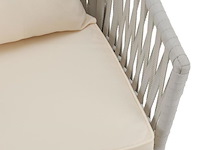 2 tuinstoelen met touwgaas - lichtgrijs - incl. rug- en zitkussens - afbeelding 13 van  13