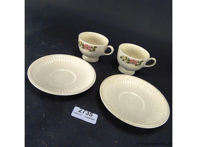 2 wedgwood kop en schotels - afbeelding 4 van  5