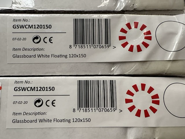 2 whiteboard glas clear white 120x150 cm sam creative, gswcm120150 - afbeelding 4 van  4